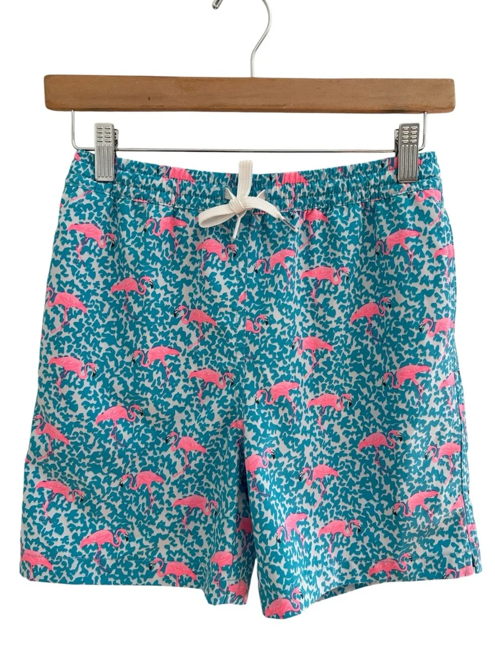 Chubbies Flamingo Print Swim Trunks Boys Youth Size Medium 10/12 Beach Pool